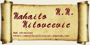 Mahailo Milovčević vizit kartica